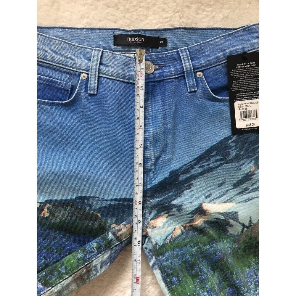 Hudson Jeans Barbara Mountain Blue Flow High-Rise Crop Straight Leg Jean Size 25 - Picture 10 of 12